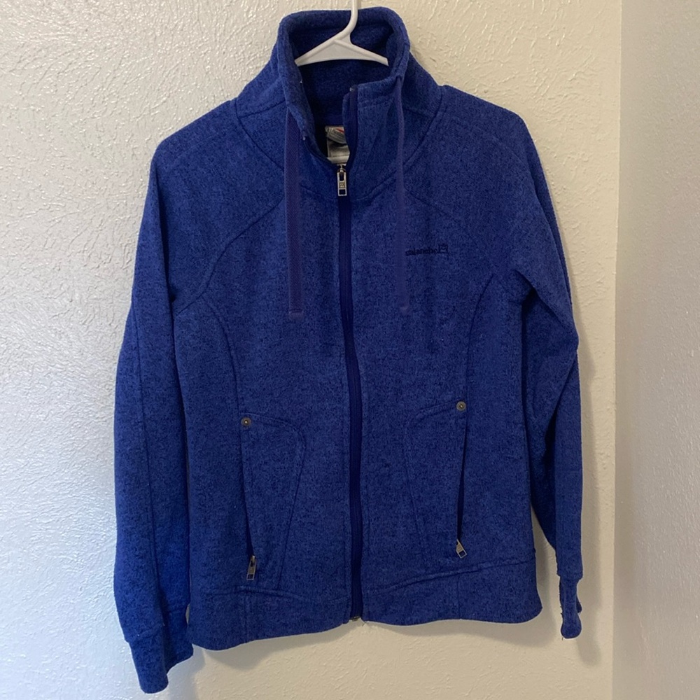 Zip up long sleeve sweater